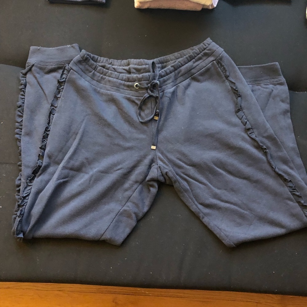 Navy Ruffled Pajama Pants